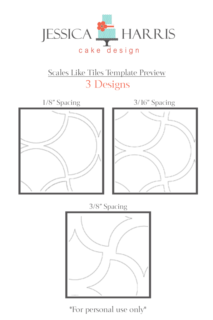 Scales Like Tiles Template for three designs for shop